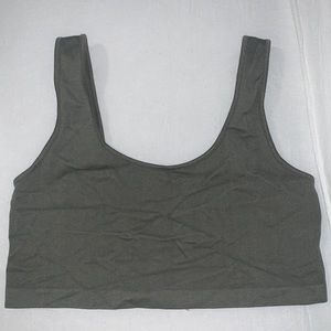 American Eagle Sports Bra Light Support/No Padding Size M Army Green Color